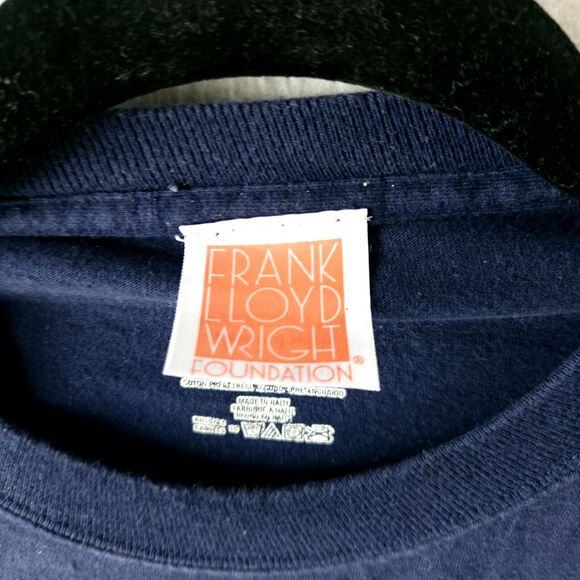 Frank Lloyd Wright Foundation T-Shirt Size M Navy Blue Graphic Art Tee - Picture 3 of 8